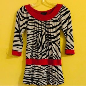 My Michelle Gurl’s Stylish Zebra Dress, Size 10